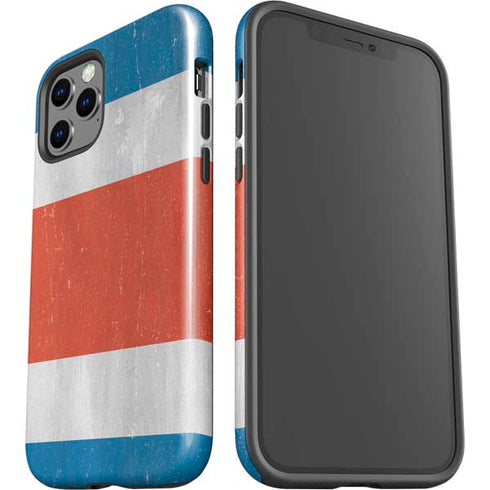 Costa Rican Flag Distressed iPhone 12 Pro Impact Case